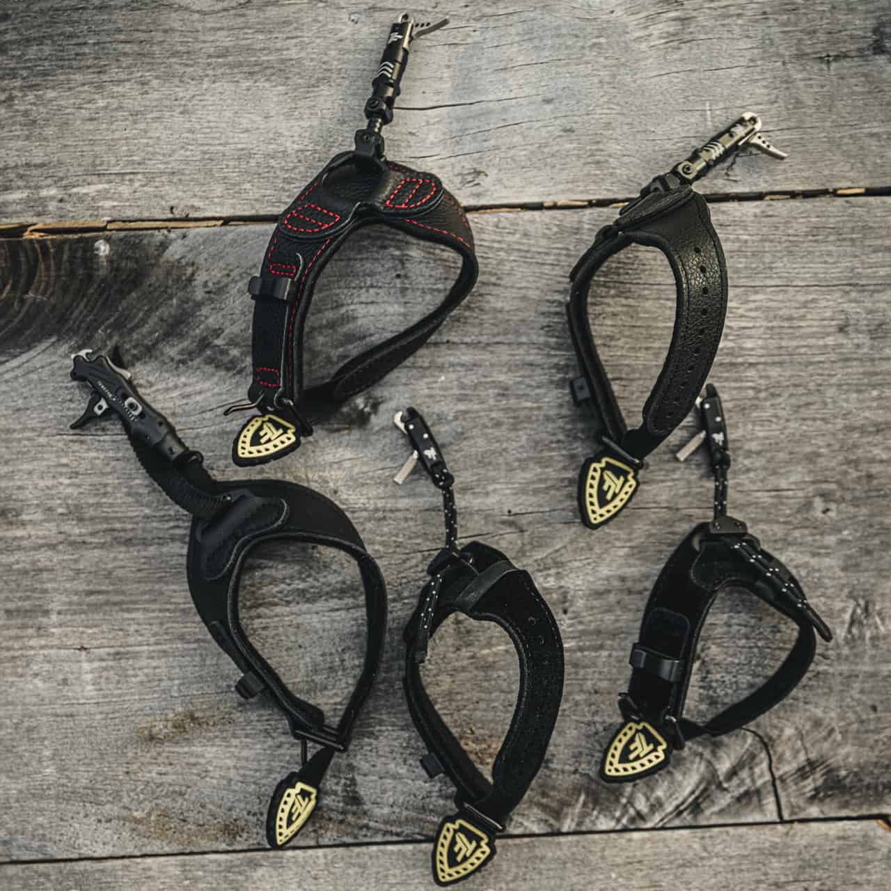 Adjustable archery strap harnesses for bowhunting and outdoor sports.