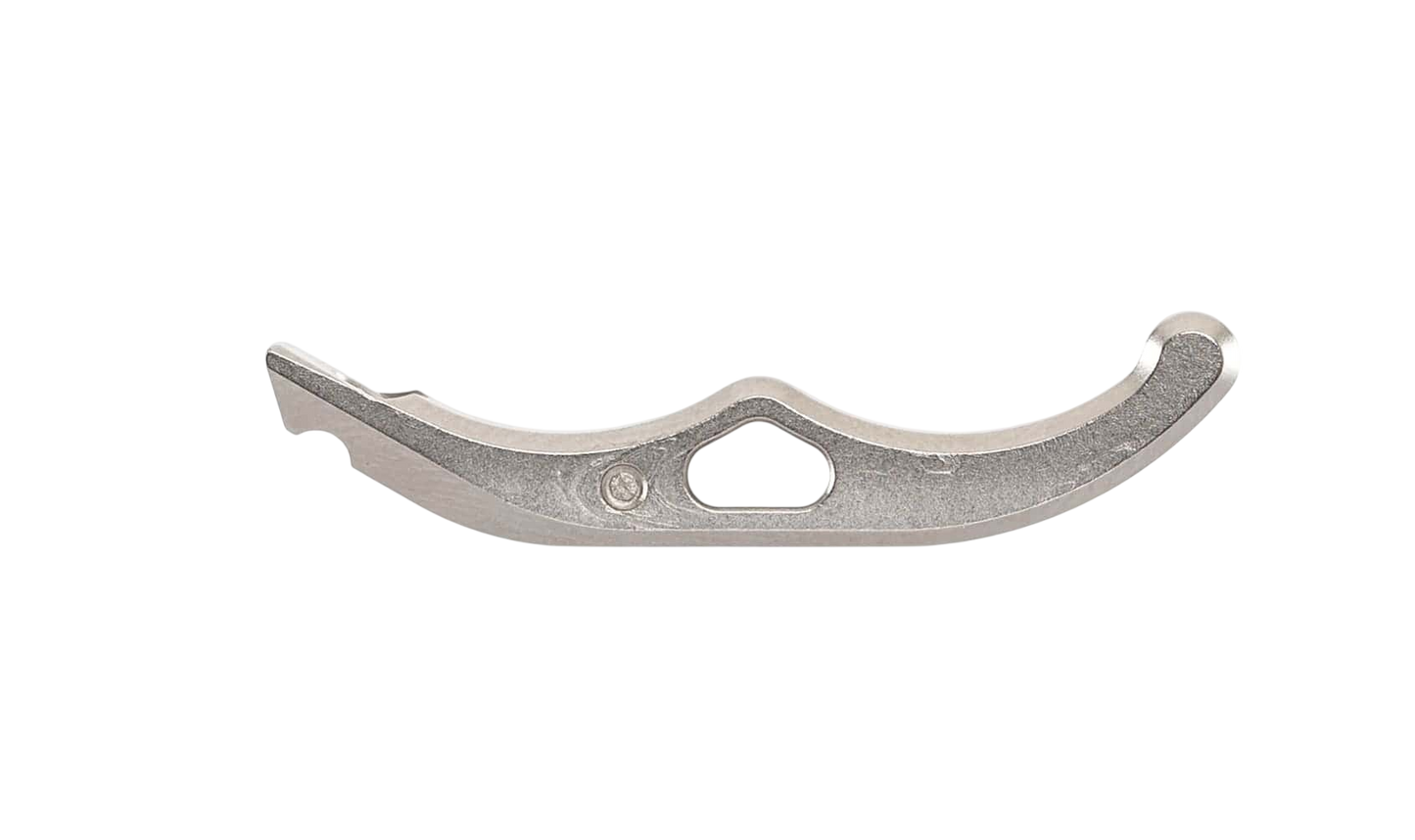 High-strength archery bow limb pocket, durable metal component for bow accessories.