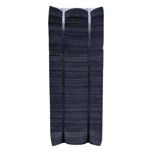 Black bow stabilizer support strips for archery and bowhunting.