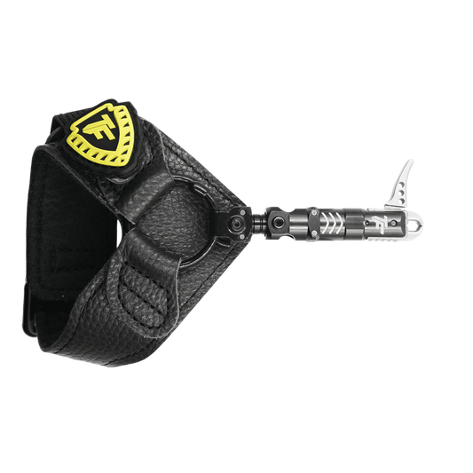 Durable archery release with adjustable strap and ergonomic design for precise bowhunting.