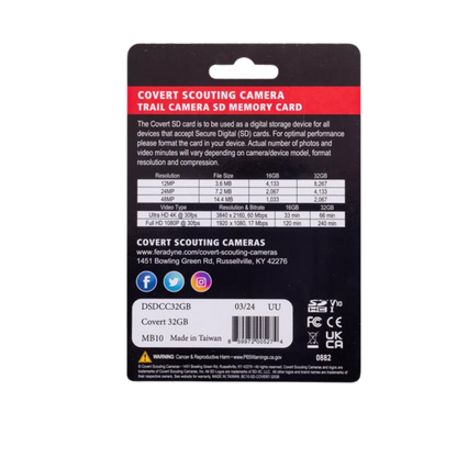 Covert SD Cards (32 GB - 64 GB)