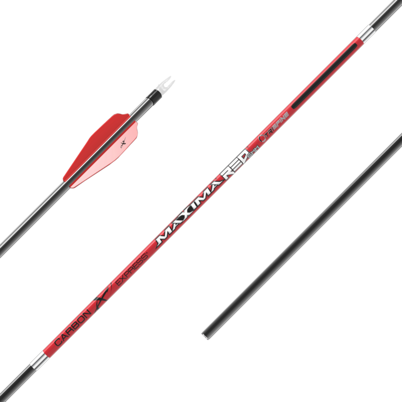 Carbon Express Maxima RED 6mm Carbon Hunting Arrow Shafts (12-Pack)