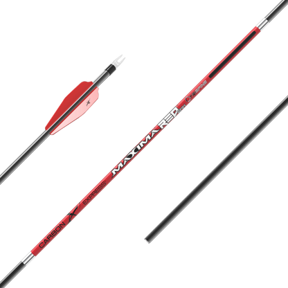 Carbon Express Maxima RED 6mm Carbon Hunting Arrow Shafts (12-Pack)