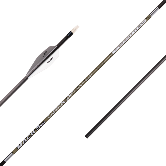 Carbon Express Mach 5 5mm Fletched Carbon Hunting Arrows (6-Pack)