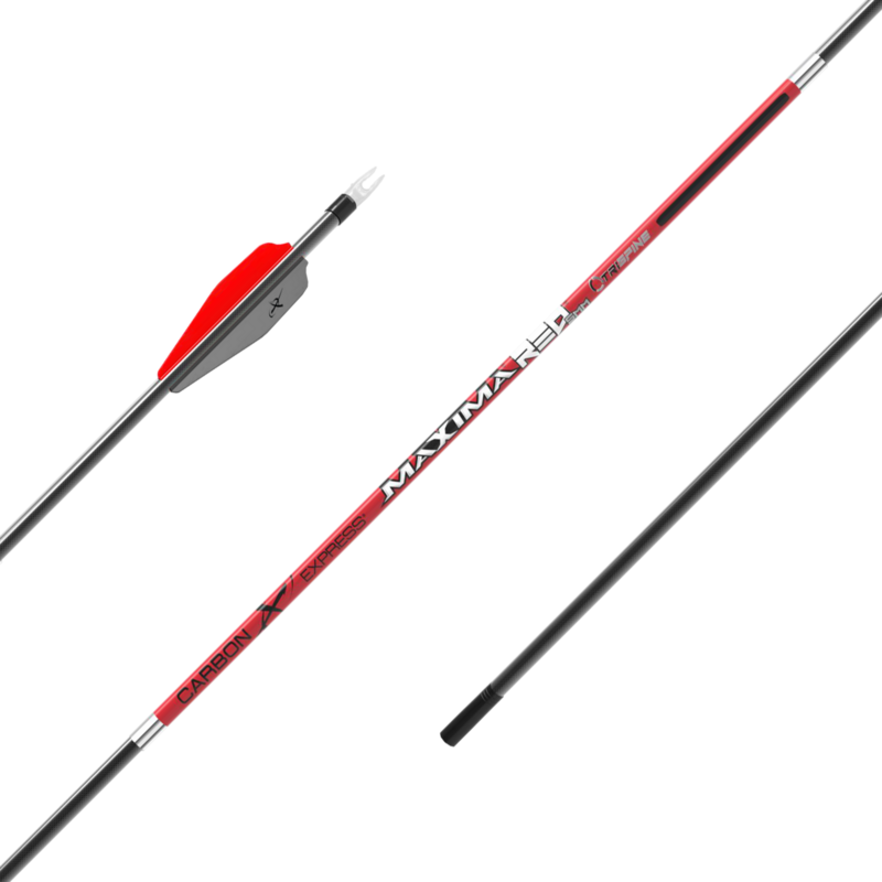 Carbon Express Maxima RED 5mm Carbon Hunting Arrow Shafts (12-Pack)