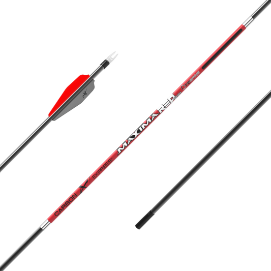 Carbon Express Maxima RED 5mm Carbon Hunting Arrow Shafts (12-Pack)