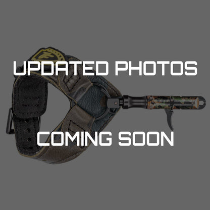 Camo bow sling with adjustable strap for bowhunting and outdoor archery activities.