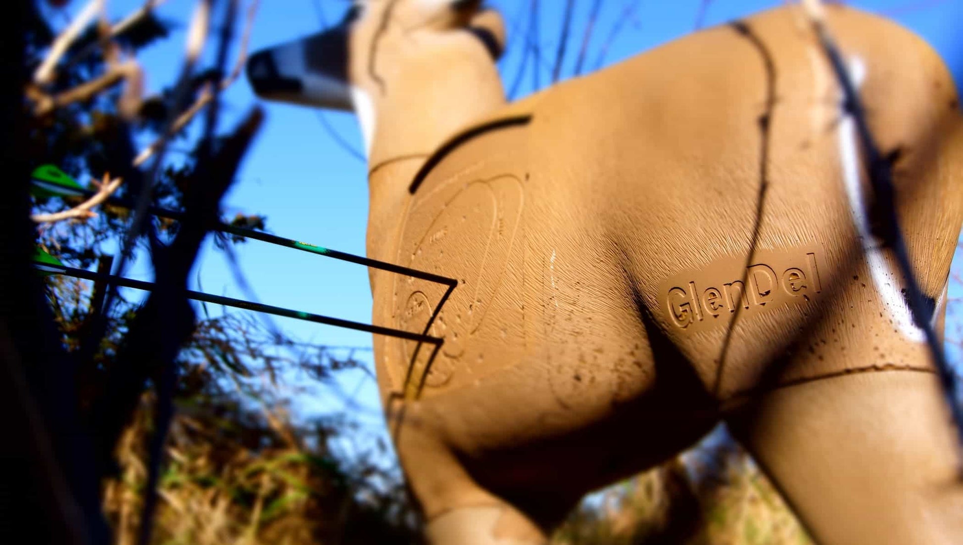 Bold: 8"ER Hunter Model Glenda™ Deer Decoy with realistic foam silhouette and weather-resistant finish, ideal for bowhunting.