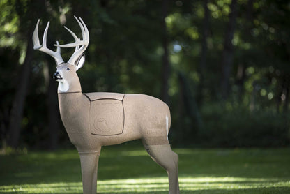 Deer target practice foam decoy for archery and bowhunting outdoor activities.