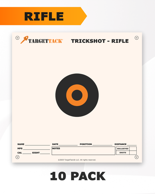 12" By 12" Rifle Practice Targets - 10 Pack