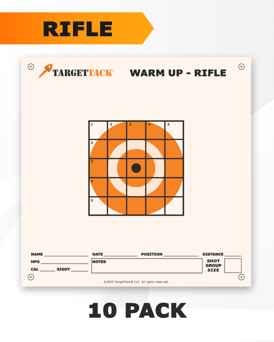 12" By 12" Rifle Practice Targets - 10 Pack