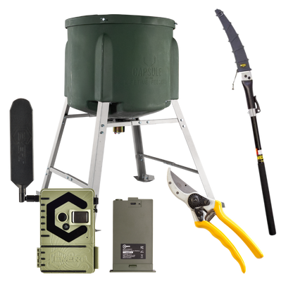 Summer Scouting Bundle - 400lb Feeder, Cellular Trail Camera, & Wicked Tools