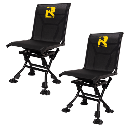 Rhino Ready to Hunt Bundle - 2 Swivel Chairs, Wicked Tough Hand Saw, Auger Ground Stakes