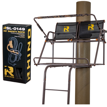 Rhino RTL-202 16’ Ladder Stand & Safety Rope Bundle