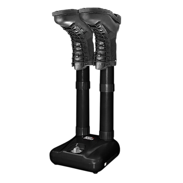 Equipment station with boots