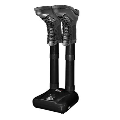 Equipment station with boots