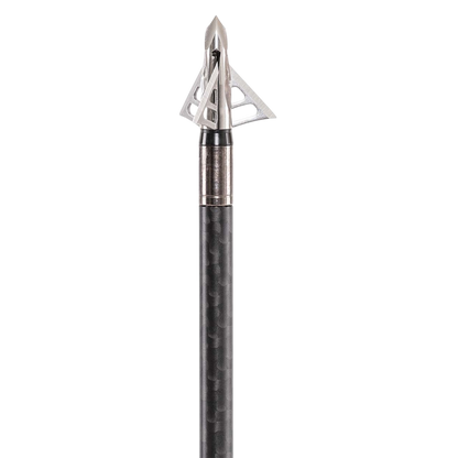 High-quality carbon arrow tip with sharp steel tip and aerodynamic design, ideal for bowhunting.