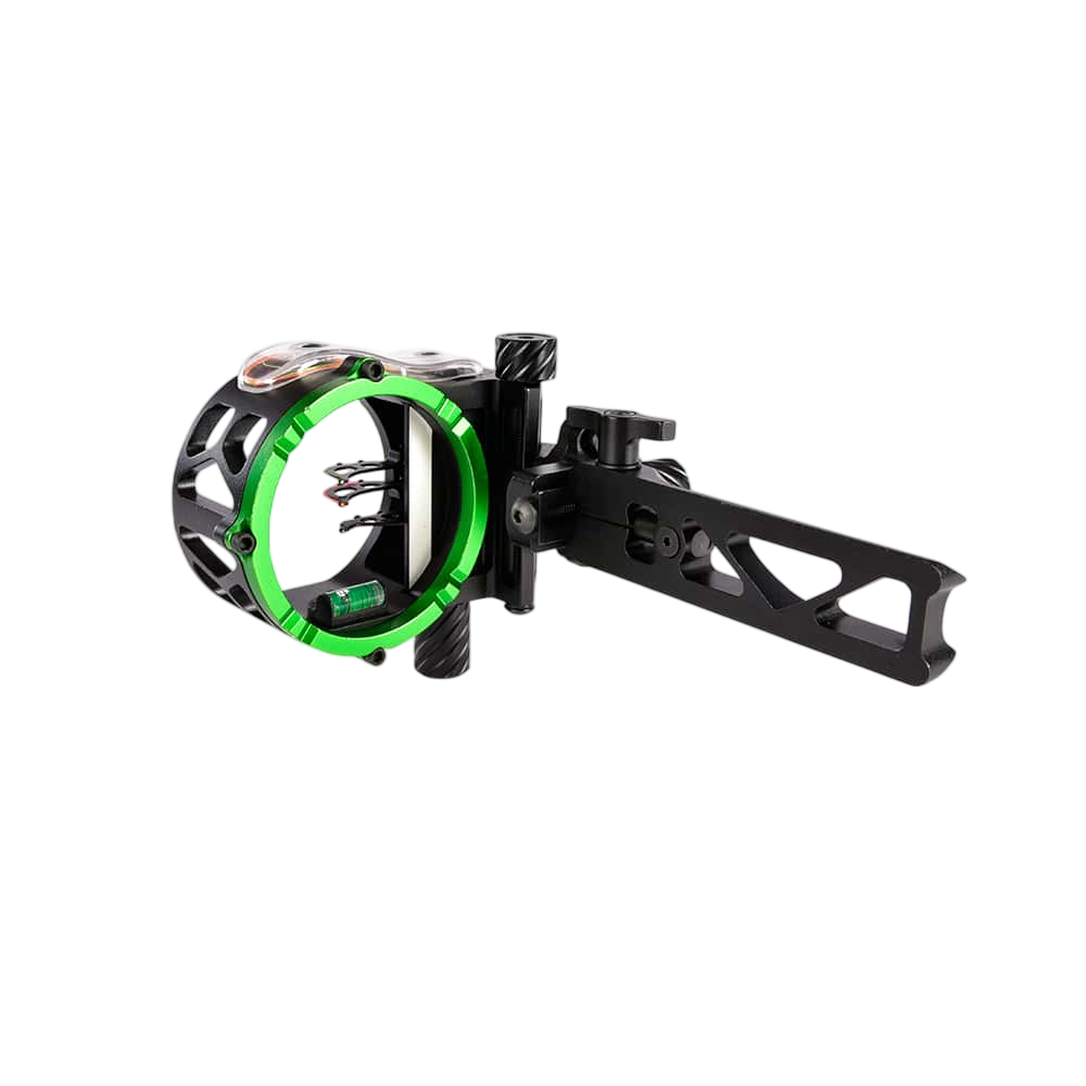 Lightweight archery bow sight mount with adjustable features for precision aiming.