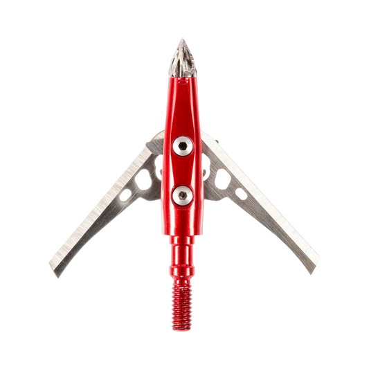 High-quality archery broadhead with collapsible blades and screw-in tip for bowhunting precision.