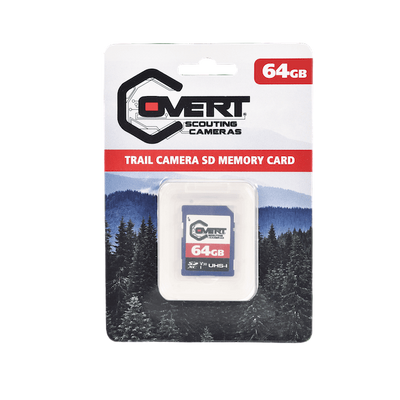 64GB trail camera SD memory card for bowhunting and outdoor scouting.