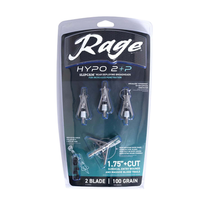 1. High-performance Rage Hypodermic 2+P Broadheads for bowhunting and surgical wound entry.