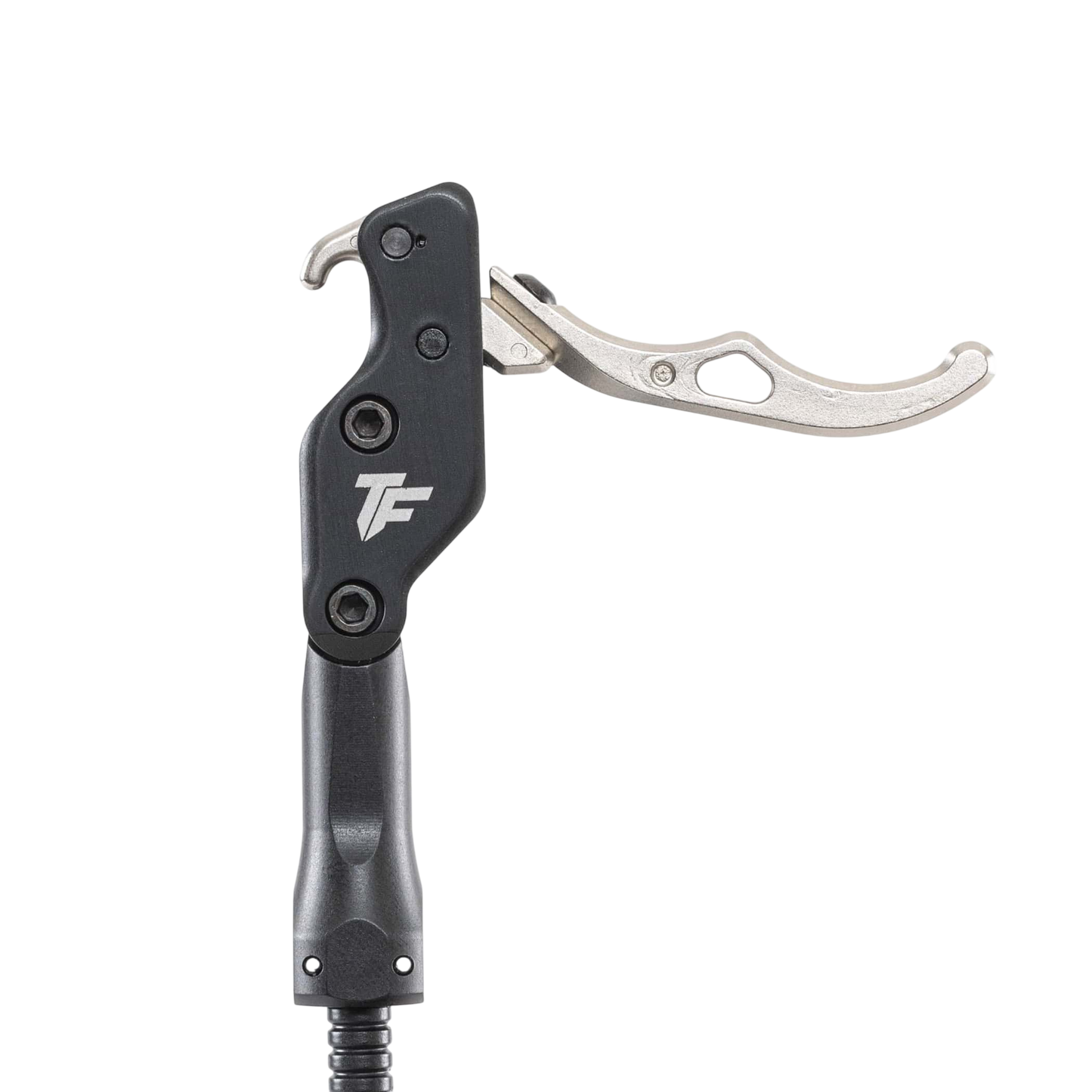 Adjustable archery release aid for bowhunting and target shooting.