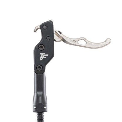 Adjustable archery release aid for bowhunting and target shooting.