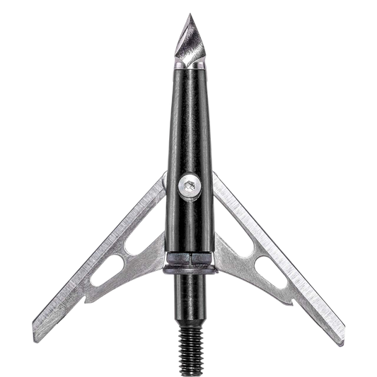 Two-blade chisel broadhead in black