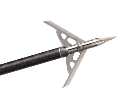 1. Precision carbon arrow tip with replaceable blades for bowhunting and archery.