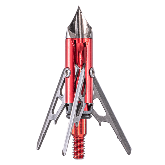 Precision archery broadhead launcher with adjustable blades for bowhunting accessorie.