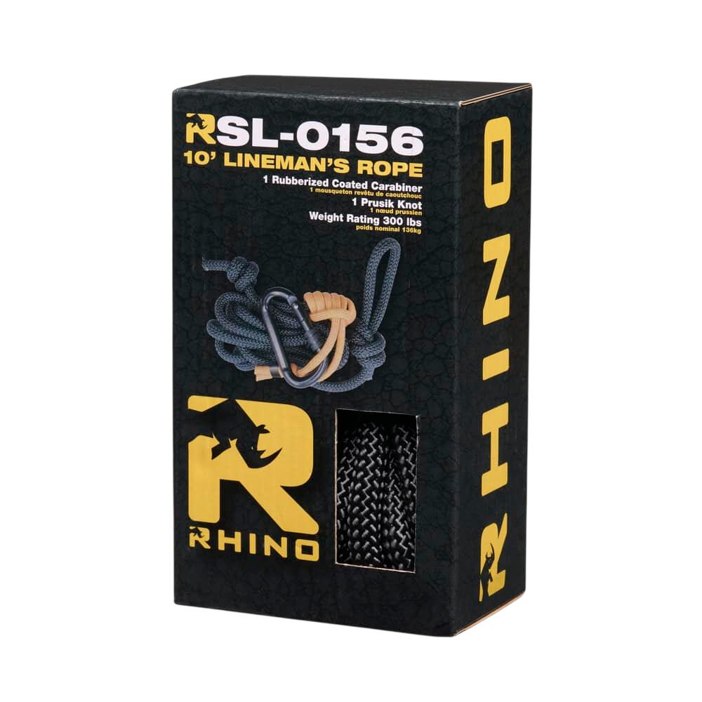 Rubberized coated archery rope and carabiner for bowhunting and outdoor use.