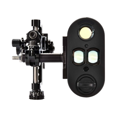 Precision archery sight with adjustable and illuminated features for accurate shooting.