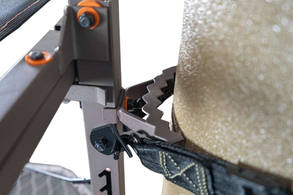 Optics sighting system on a modern compound bow for precise archery targeting.