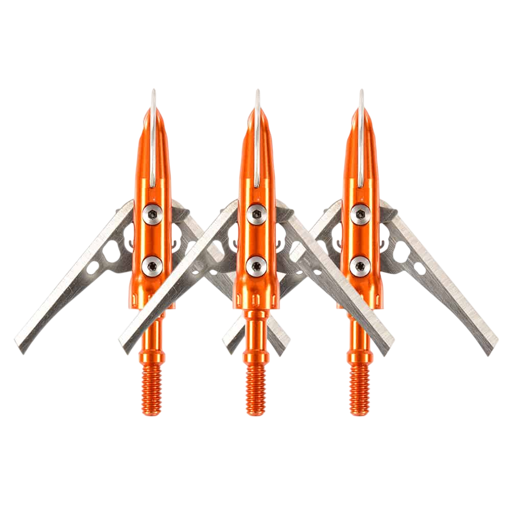 High-performance archery sights with orange accents, designed for precision bowhunting and target shooting.