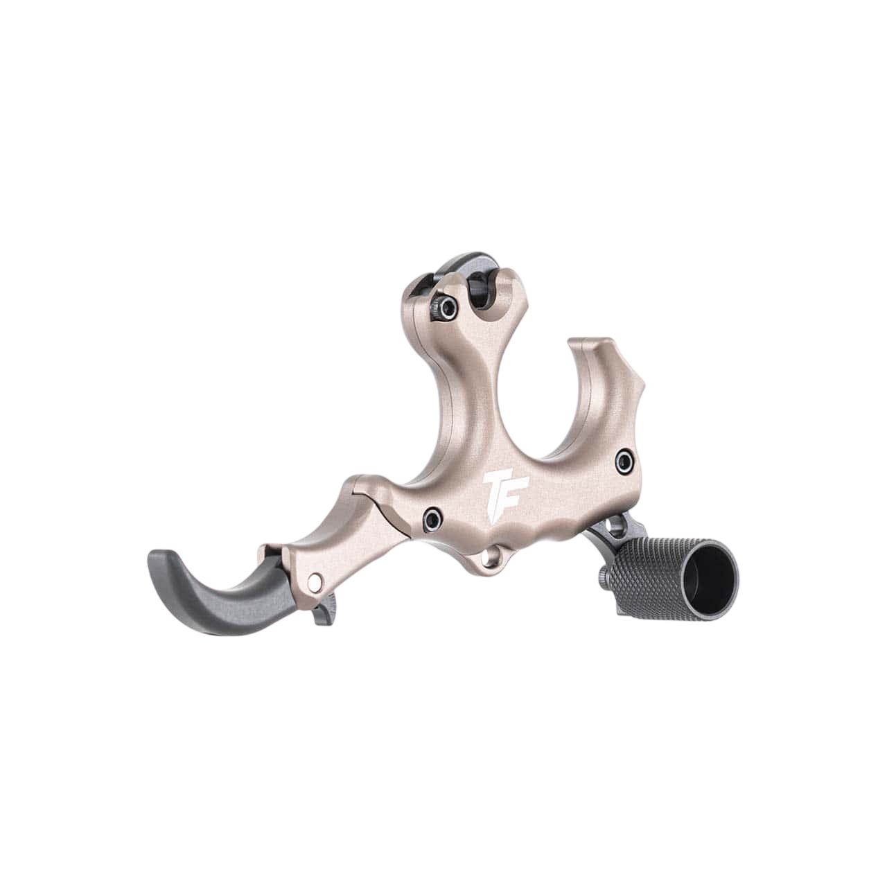 Precision bow release with ergonomic design for accurate shooting, part of FeraDyne Outdoors' archery gear.