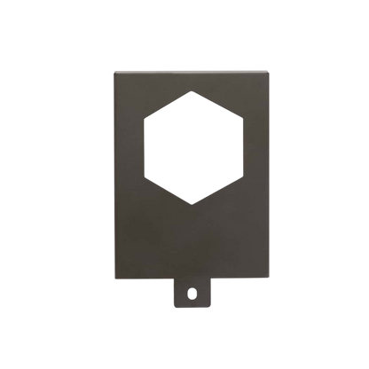 Hexagon archery target face replacement on a black backing for bowhunting practice.