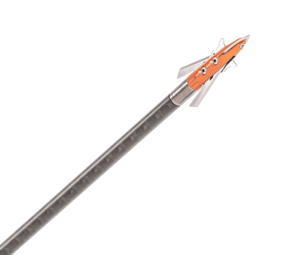 Precision archery arrow with mechanical broadhead for bowhunting success.