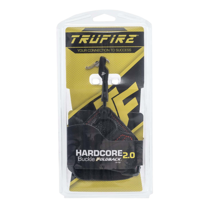 Heavy-duty bowhunting buckle strap in retail packaging on a white background.