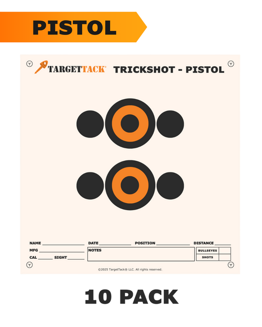 12" by 12" Pistol Practice Targets - 10 Pack