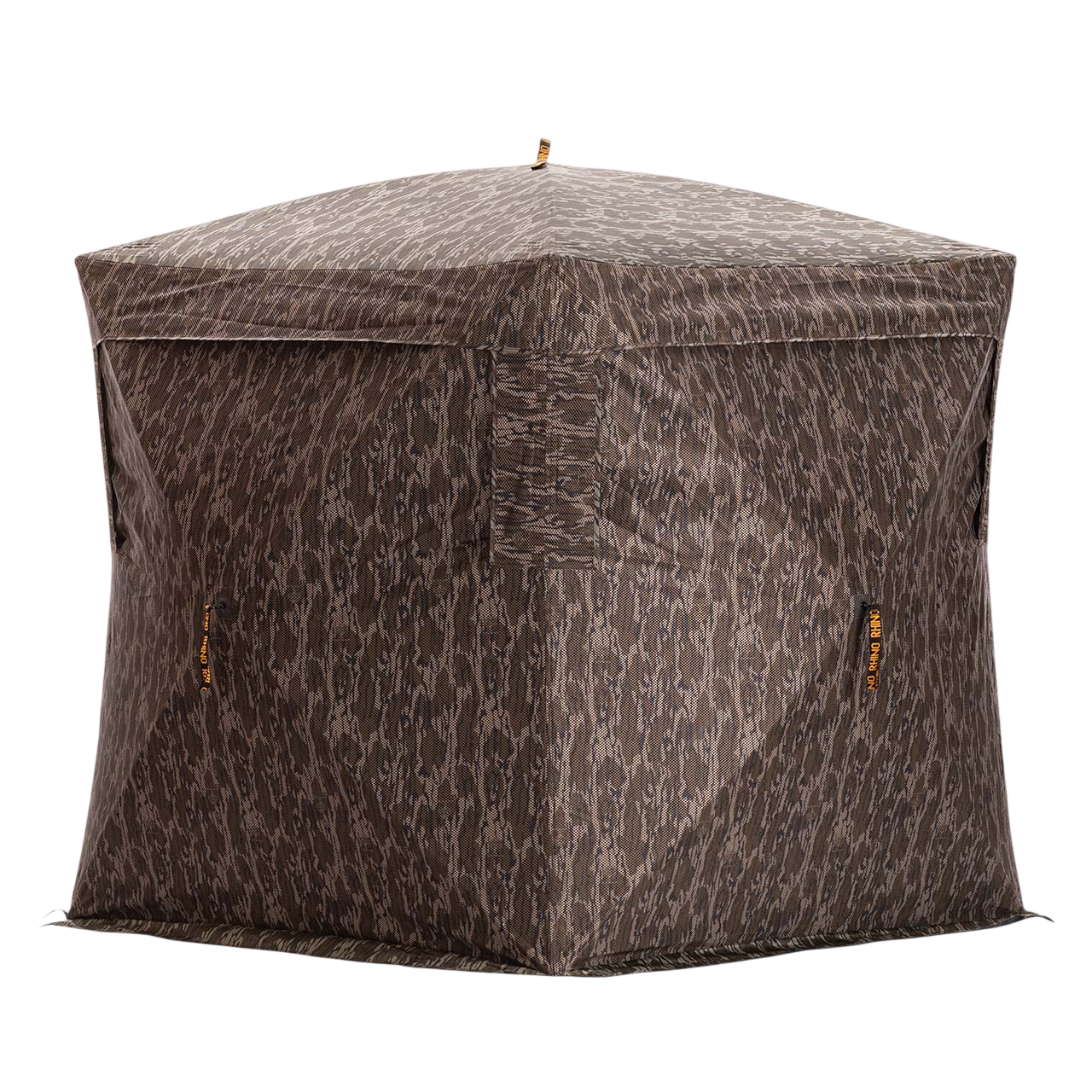 Camouflage ground blind for hunting and archery with quiet fabric and 360° visibility.