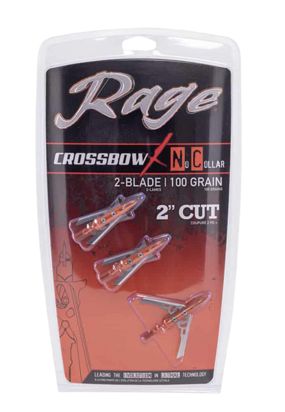 2.1. Sharp crossbow broadheads for hunting and target shooting, 2-blade, 100-grain weight.