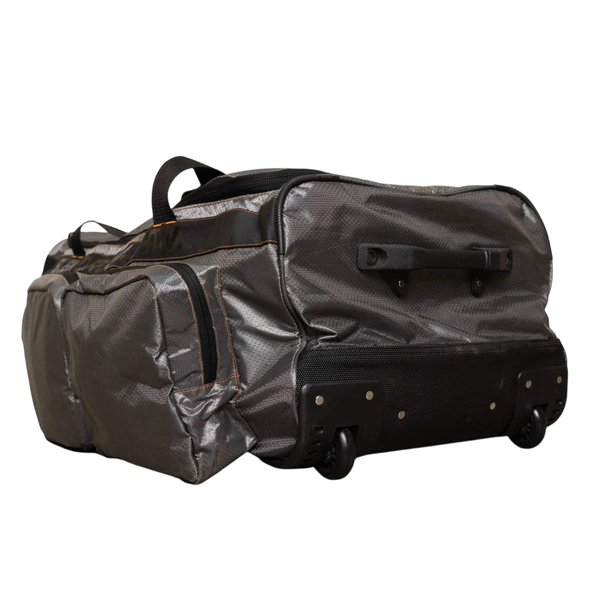 Waterproof gear bag with wheels for outdoor activities and hunting trips.