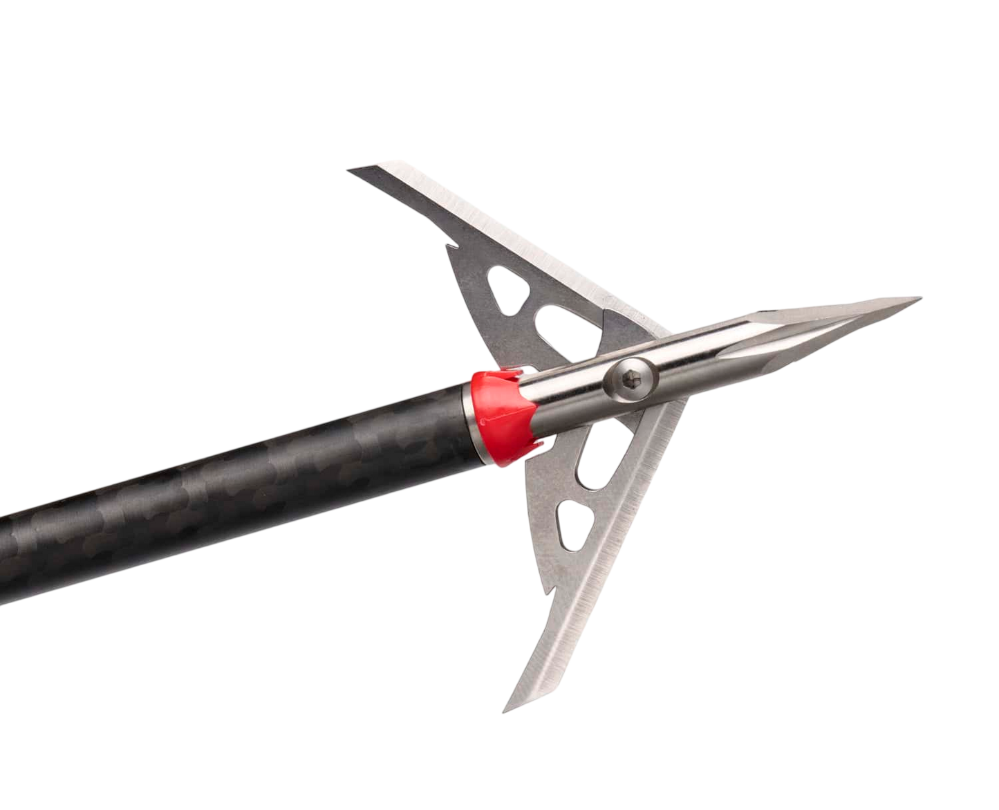 High-performance carbon arrow broadhead tip for archery and bowhunting.