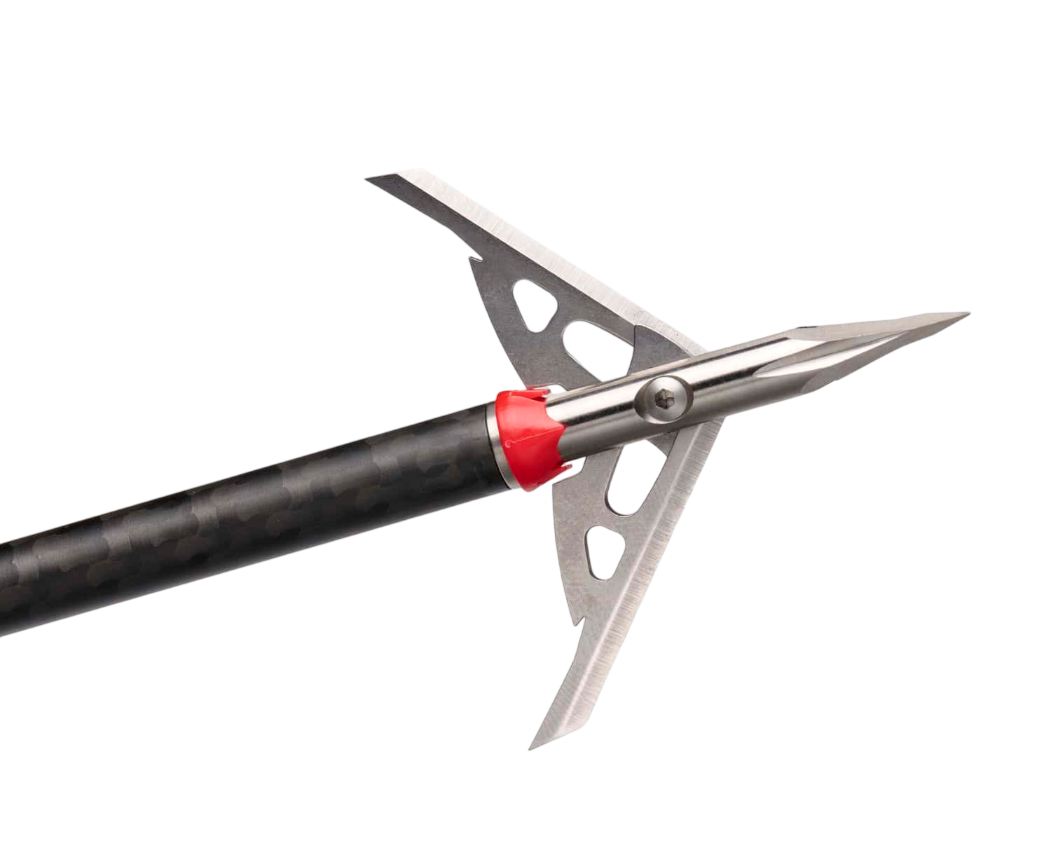 High-performance carbon arrow broadhead tip for archery and bowhunting.