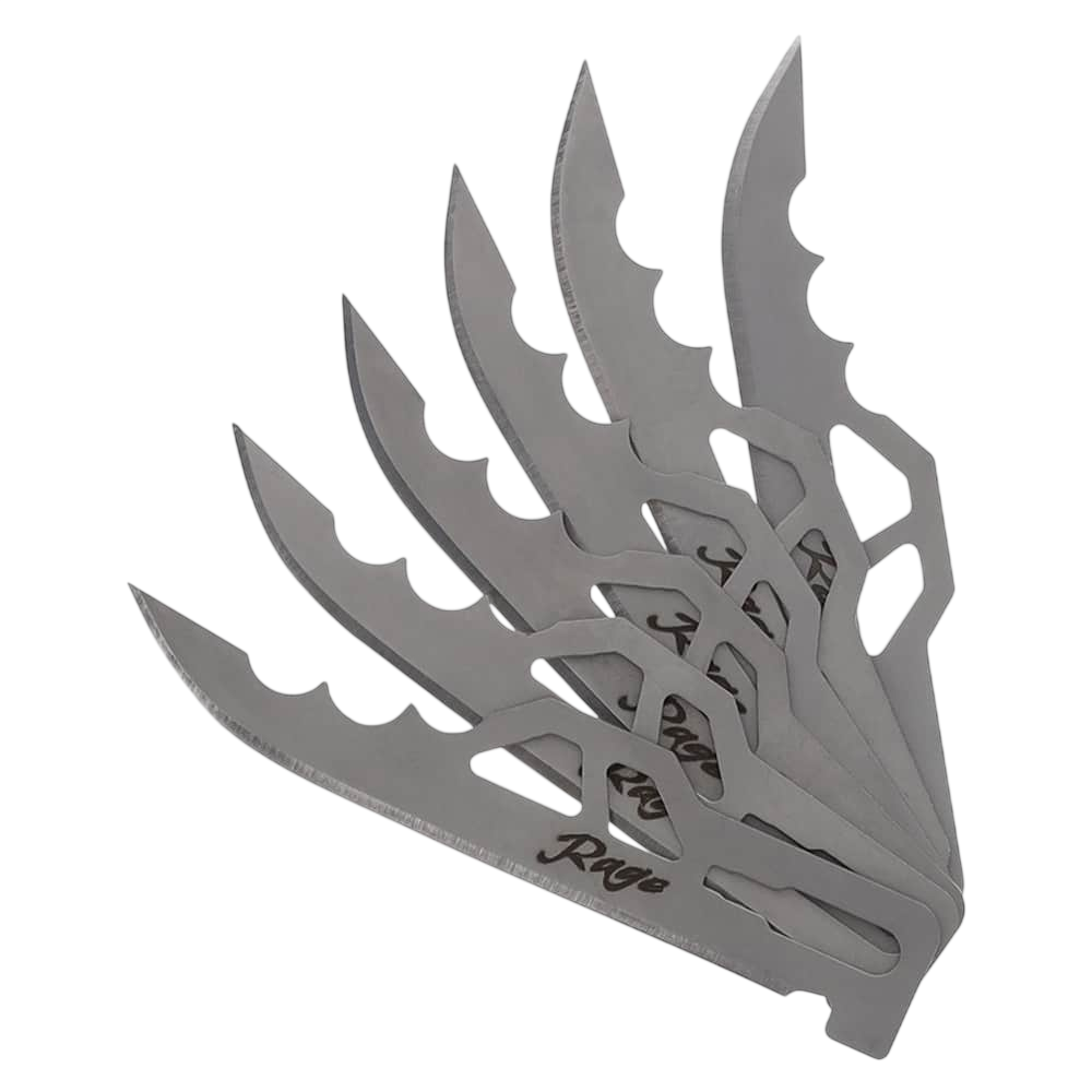 High-performance bowhunting broadhead blades for precision and durability.