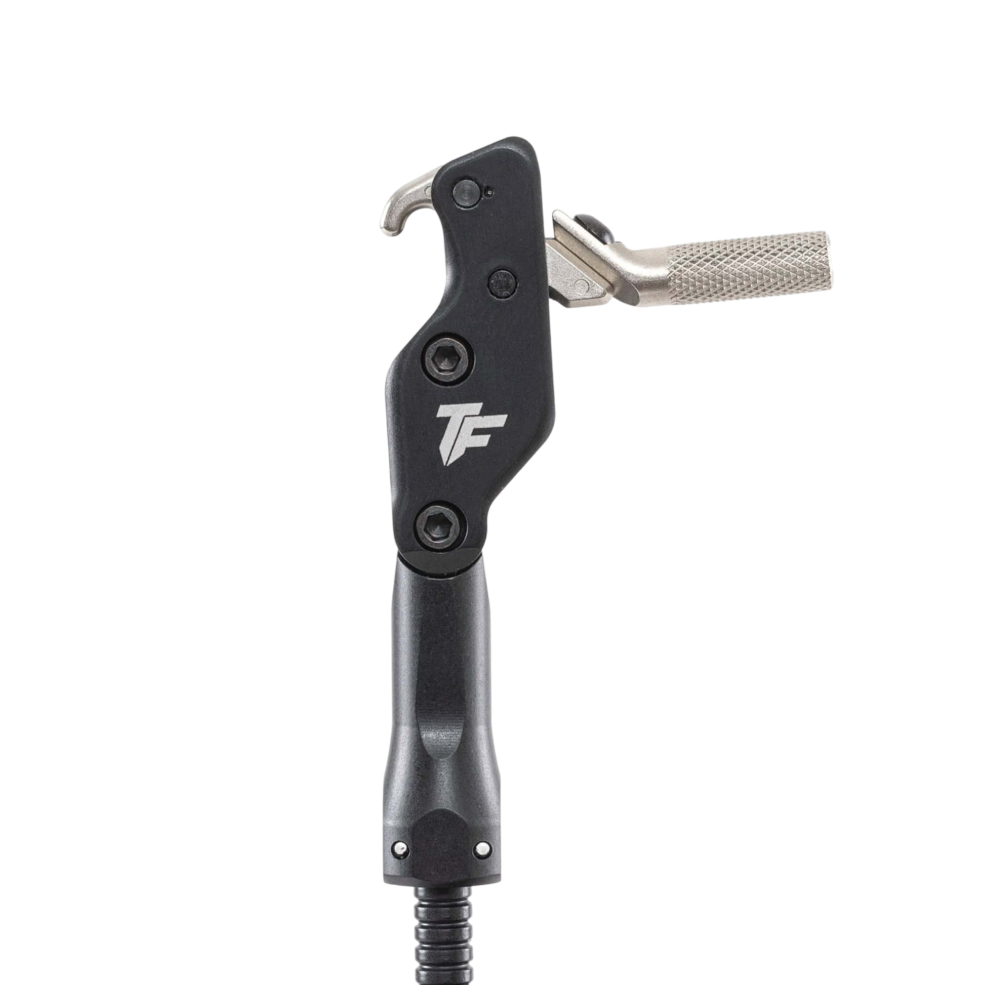 Adjustable bow release aid for archery and bowhunting applications.