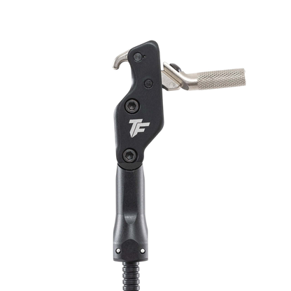 Adjustable bow release aid for archery and bowhunting applications.