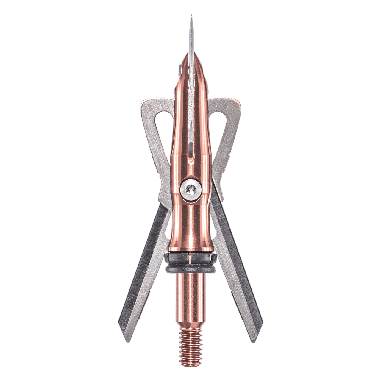 High-quality archery broadhead tip with adjustable blades for bowhunting and shooting precision.