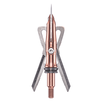 High-quality archery broadhead tip with adjustable blades for bowhunting and shooting precision.