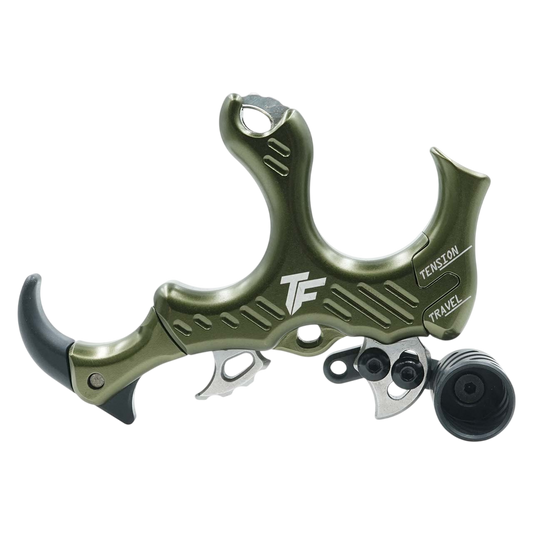 High-tech archery release aid with adjustable tension and travel settings,Designed for precision and comfort.